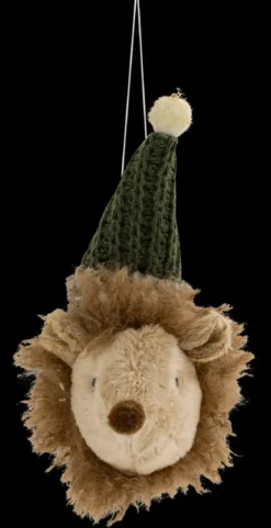 SUSPENSION DE NOEL TETE HERISSON 15CM