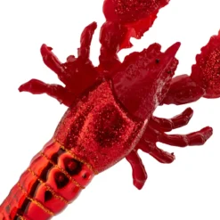 SUSPENSION DE NOEL VERRE HOMARD ROUGE 13CM