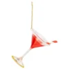 SUSPENSION DE NOEL VERRE MARTINI ROUGE 9CM