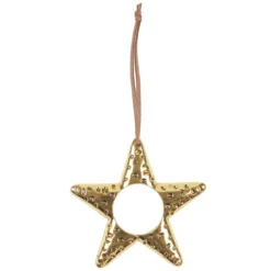 SUSPENSION ETOILE DOREE AJOUREE D.8CM