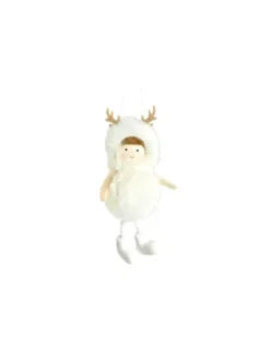 SUSPENSION FILLE RENNE POMPOM 14X4CM