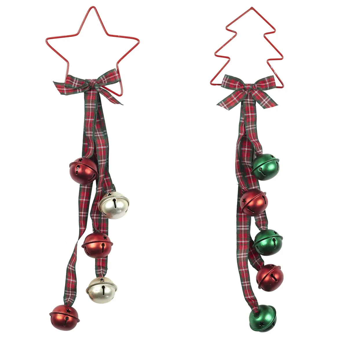SUSPENSION GRELOTS TARTAN H.40CM