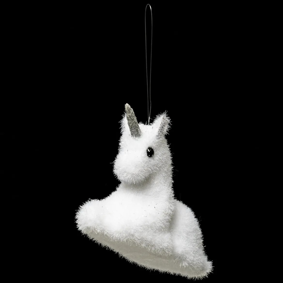 SUSPENSION LICORNE PAILLETTEE ARGENT