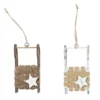 SUSPENSION LUGE AVEC DECORS CORDE ET ETOILE 6X3CM