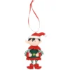 SUSPENSION LUTIN VERT ROUGE H.10CM