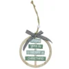 SUSPENSION MERRY CHRISTMAS VERT BOIS D.10CM