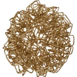 SUSPENSION METAL BOULE TORSADEE PAILLETTEE