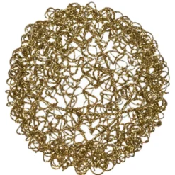 SUSPENSION METAL BOULE TORSADEE PAILLETTEE