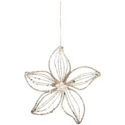 SUSPENSION METAL FLEUR PAILLETTEE
