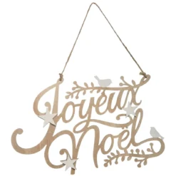 SUSPENSION MOT BOIS JOYEUX NOEL L.41CM