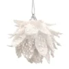 SUSPENSION NOEL PETALES PAILLETTES NEIGE BLANC