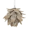 SUSPENSION NOEL PETALES PAILLETTES NEIGE OR