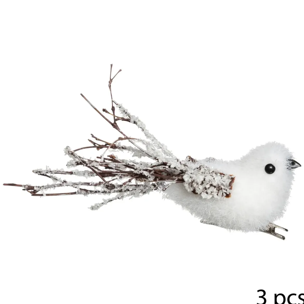 SUSPENSION OISEAU BRANCHE PINCE 16CM X3 PIECES