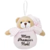 SUSPENSION OURS ROSE OU BLEU H.12CM