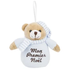 SUSPENSION OURS ROSE OU BLEU H.12CM