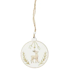 SUSPENSION RONDE EN BOIS BLANC RENNE