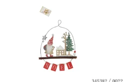 SUSPENSION SCENETTE NOEL 20X1.5X28CM BOIS