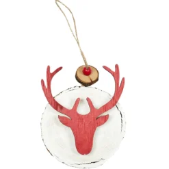 SUSPENSION TETE DE CERF ROUGE