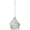 SUSPENSION VERRE CHALET BLANC 6.5CM