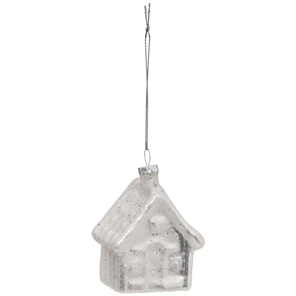 SUSPENSION VERRE CHALET BLANC 6.5CM