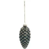 SUSPENSION VERRE POMME DE PIN 10.5CM