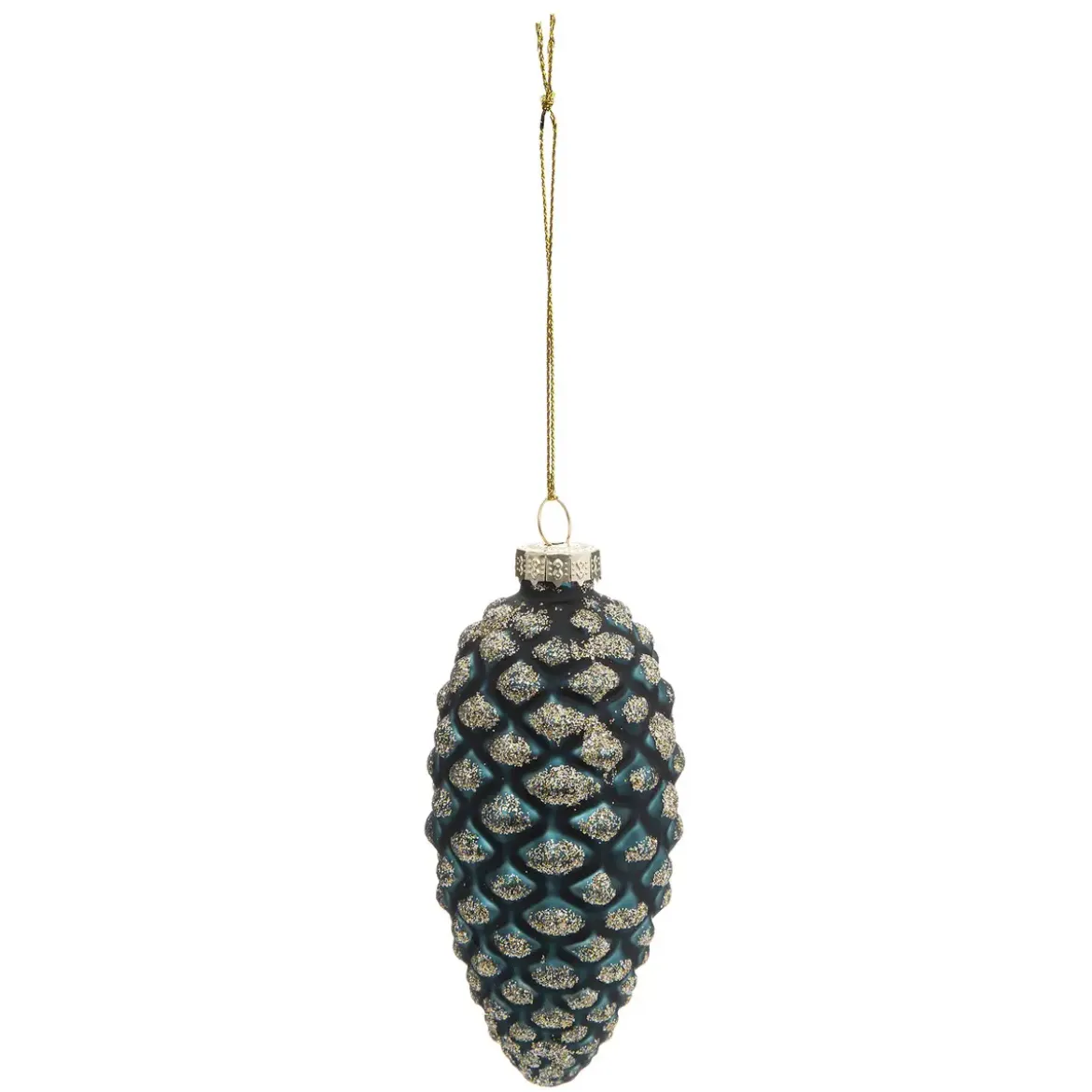 SUSPENSION VERRE POMME DE PIN 10.5CM