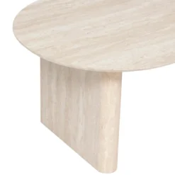 TABLE BASSE ANAYA EFFET TRAVERTIN BEIGE 120X60X40CM