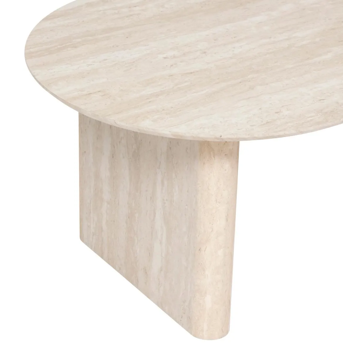 TABLE BASSE ANAYA EFFET TRAVERTIN BEIGE 120X60X40CM