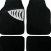 TAPIS AUTO 4 PCS MOQUETTE TALONNETTE PLASTIQUE DELTA