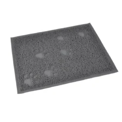 TAPIS DE LITIERE RECTANGLE POUR CHAT GRIS 30X40CM