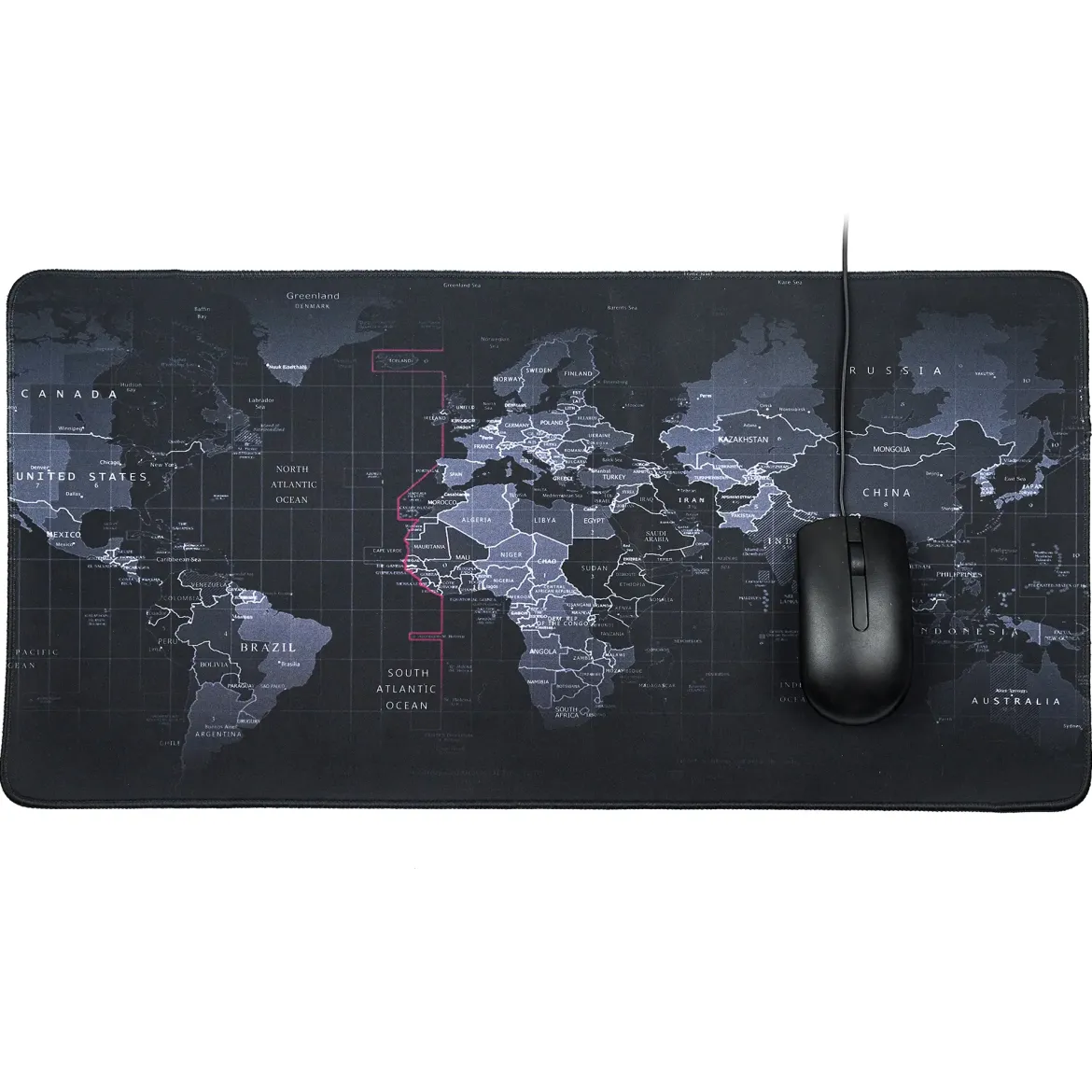 TAPIS DE SOURIS XL MAPPEMONDE 60X30CM