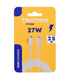 TEKMEE CABLE 2.5M 27W TYPE C TO LIGHTNING