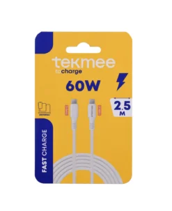 TEKMEE CABLE 2.5M 60W TYPE C VERS TYPE C