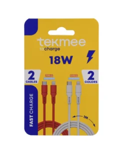 TEKMEE 2 CABLES YOU ET ME 1M LIGHTNING TYPE C