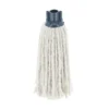 TETE DE BALAI A FRANGES COTON RECYCLE BLANC GRIS