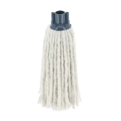 TETE DE BALAI A FRANGES COTON RECYCLE BLANC GRIS