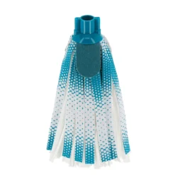 TETE DE BALAI A FRANGES NON TISSE IMPRIME BLANC BLEU