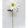 TIGE POINSETTIA VELOURS H.78CM BLANC
