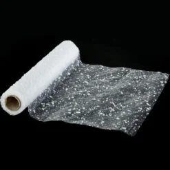 TISSU ORGANZA NEIGE FLOQUE 28X500CM