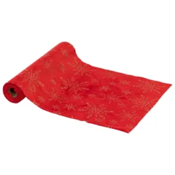 TISSU VELOURS ROUGE PAILLETTE 28X300CM