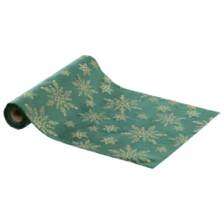 TISSU VELOURS VERT PAILLETTE 28X300CM