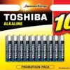 TOSHIBA ALKALINE 10 PILES AAA