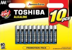 TOSHIBA ALKALINE 10 PILES AAA