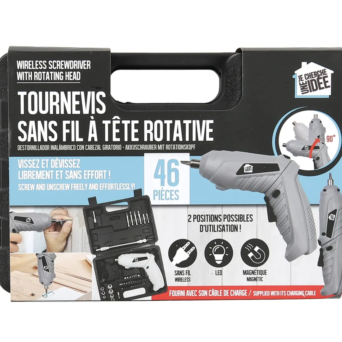TOURNEVIS SANS FIL TETE ROTATIVE