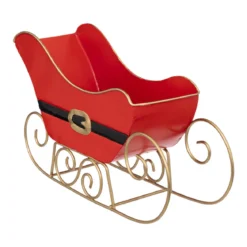 TRAINEAU PERE NOEL METAL L.25CM
