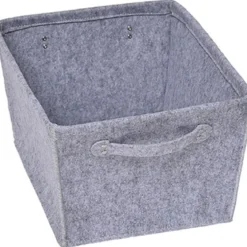 TRES GRANDE PANIERE DRESSING EVASEE EN FEUTRINE AVEC DEUX PO