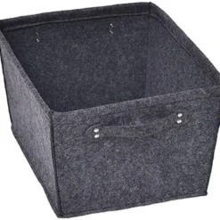 TRES GRANDE PANIERE DRESSING EVASEE EN FEUTRINE AVEC DEUX PO