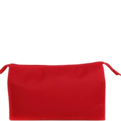 TROUSSE DE TOILETTE TEXTILE ROUGE D.33X20X9CM