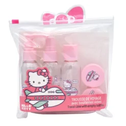 TROUSSE DE VOYAGE FLACONS VIDE HELLO KITTY