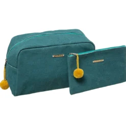 TROUSSE TOILETTE X2 PIECES PETROLE MODERN